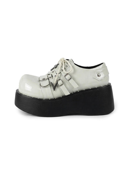 Multi-Buckle Gothic Platform Mary Janes