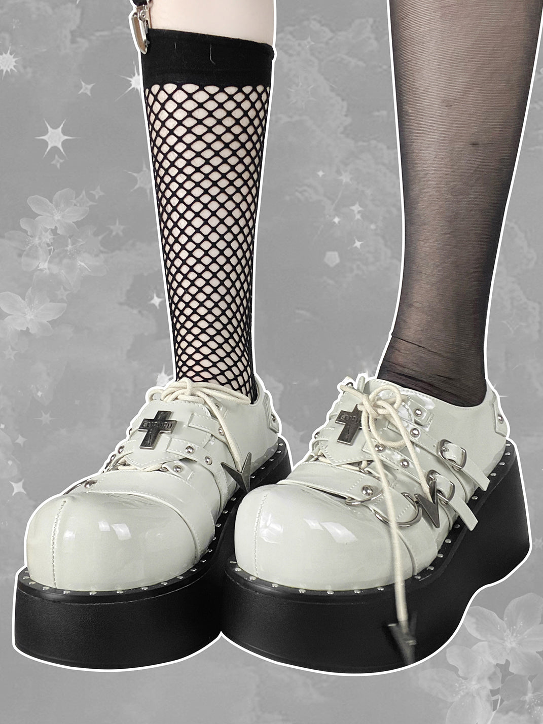 Multi-Buckle Gothic Platform Mary Janes