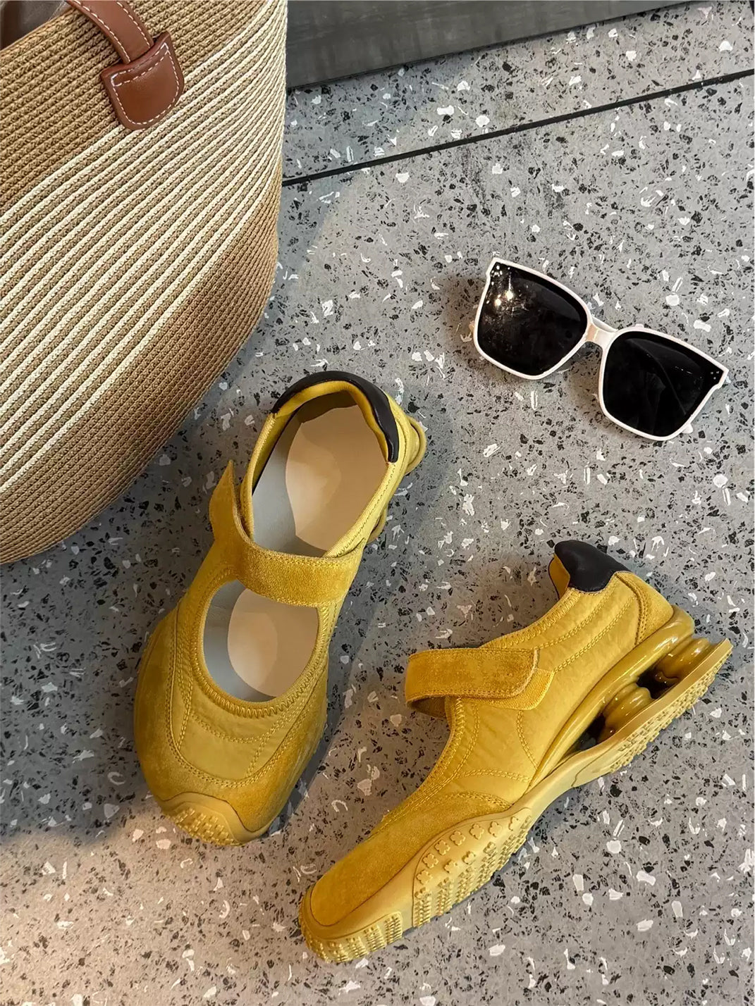 Air-Cushion Strap Ballet Trainers