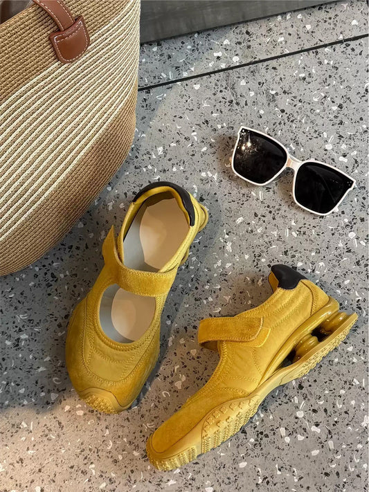 Air-Cushion Strap Ballet Trainers