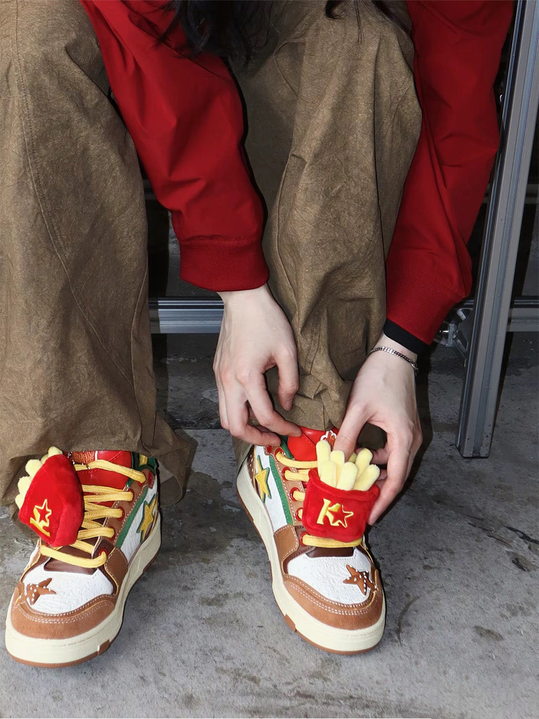 Hamburger Star High-Top Sneakers