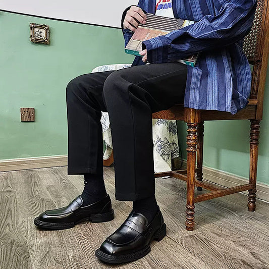 Enamel black loafers  HL1928