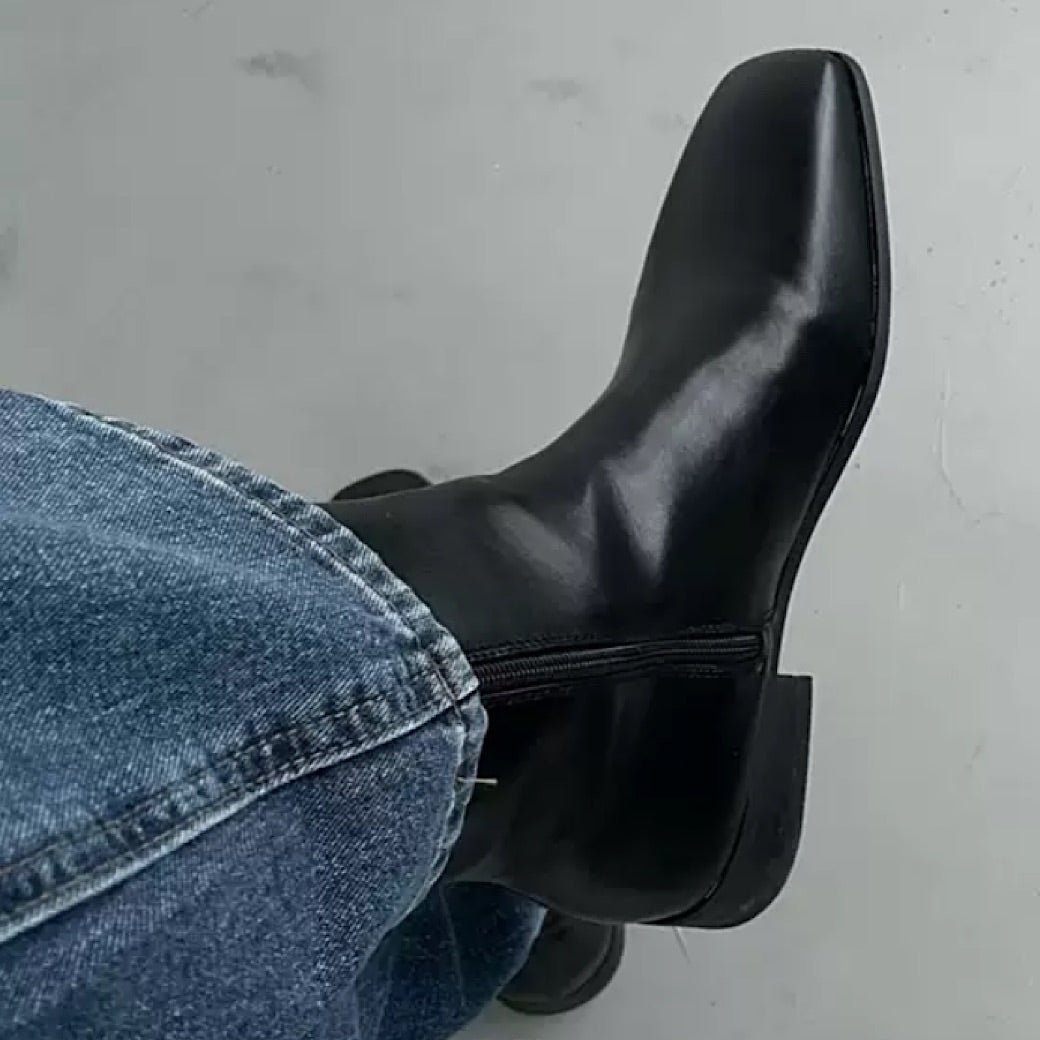 Black Exaid Leather Boots