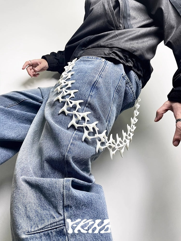 SPINE-HEART Snakebone One-Piece 3D-Printed Pant Chain [ID:0569CH]