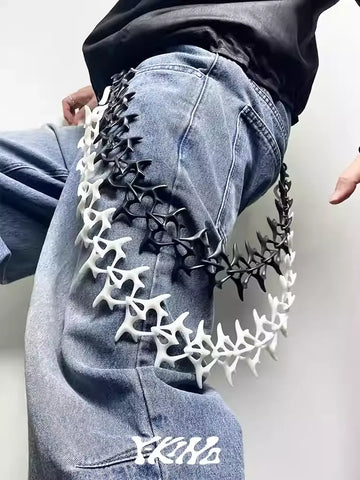 SPINE-HEART Snakebone One-Piece 3D-Printed Pant Chain [ID:0569CH]