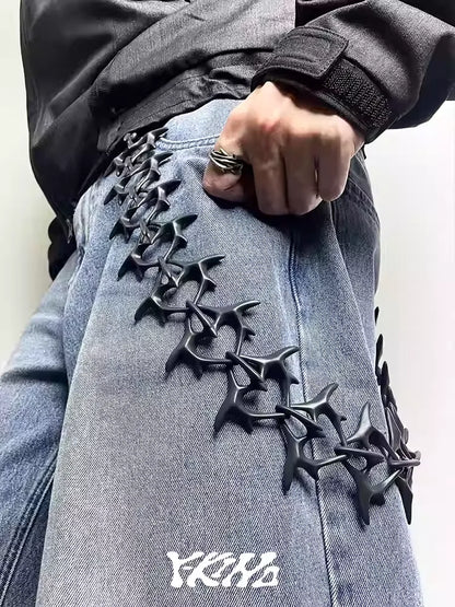 SPINE-HEART Snakebone One-Piece 3D-Printed Pant Chain [ID:0569CH]