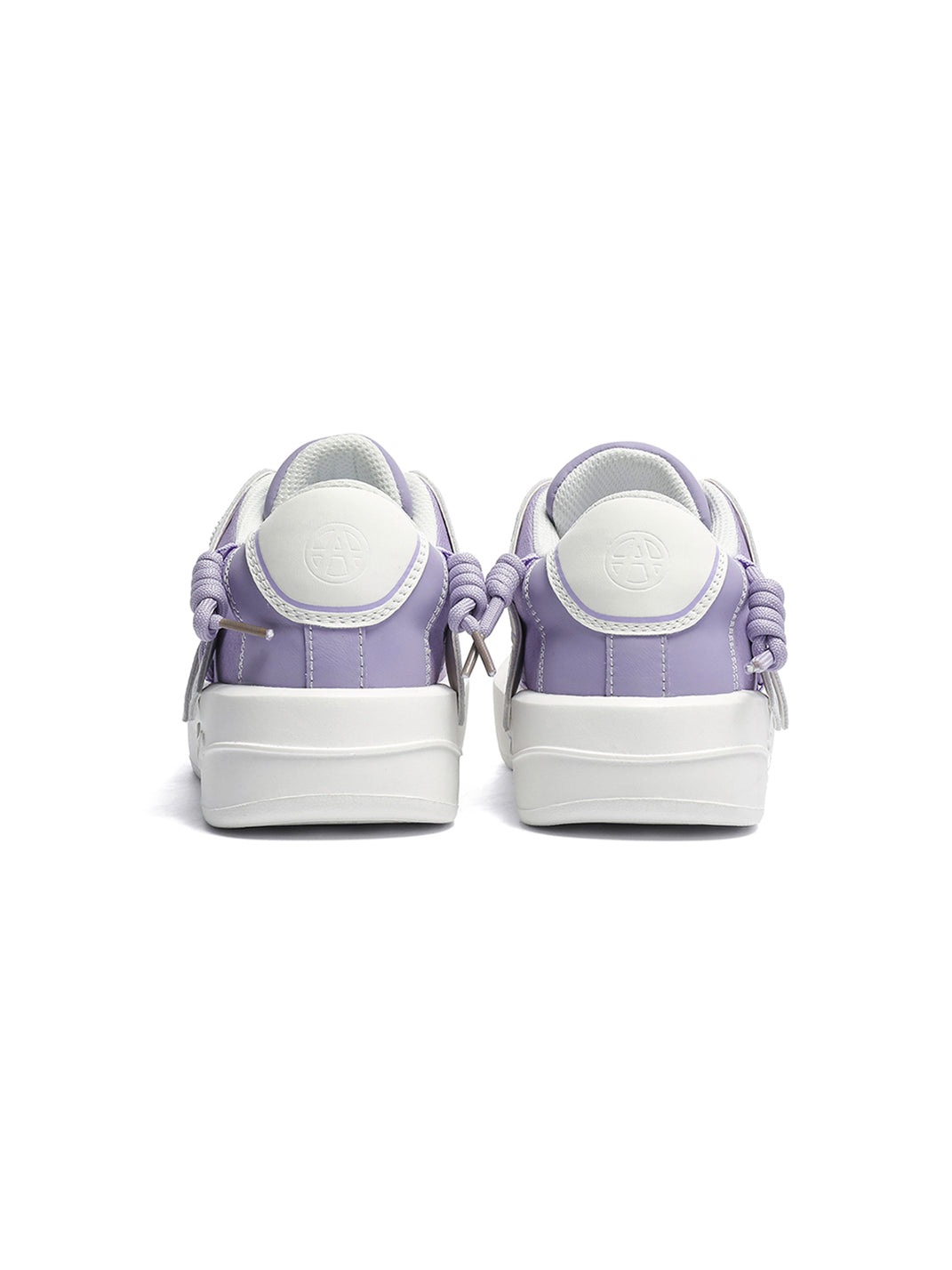 Ivory Buckle-Lace Platform Sneakers