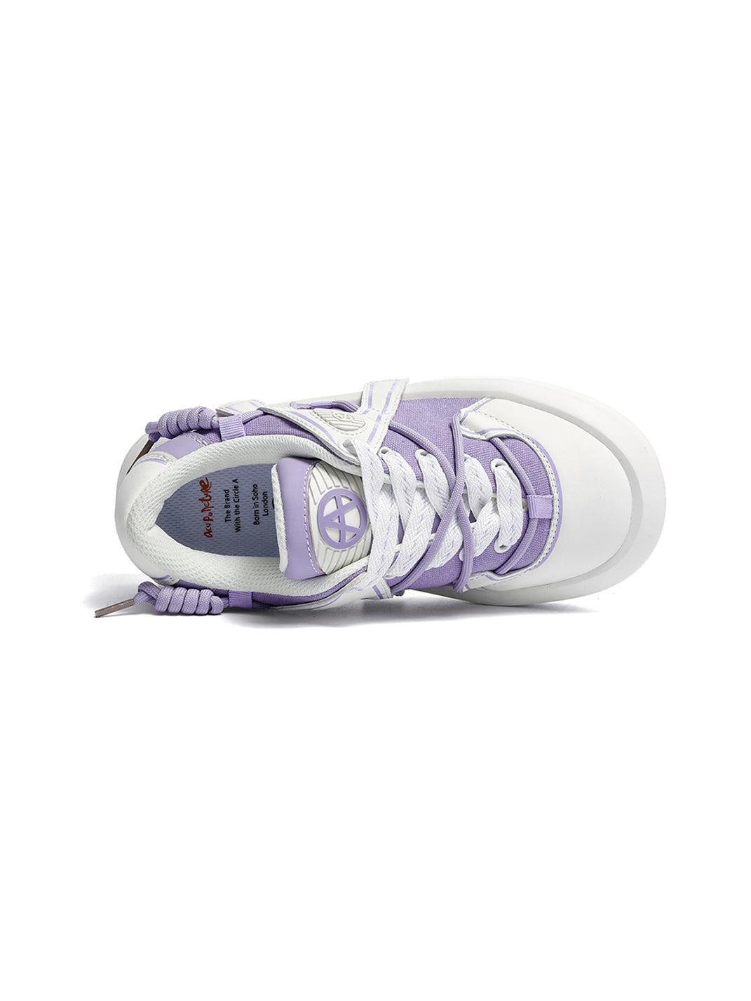 Ivory Buckle-Lace Platform Sneakers