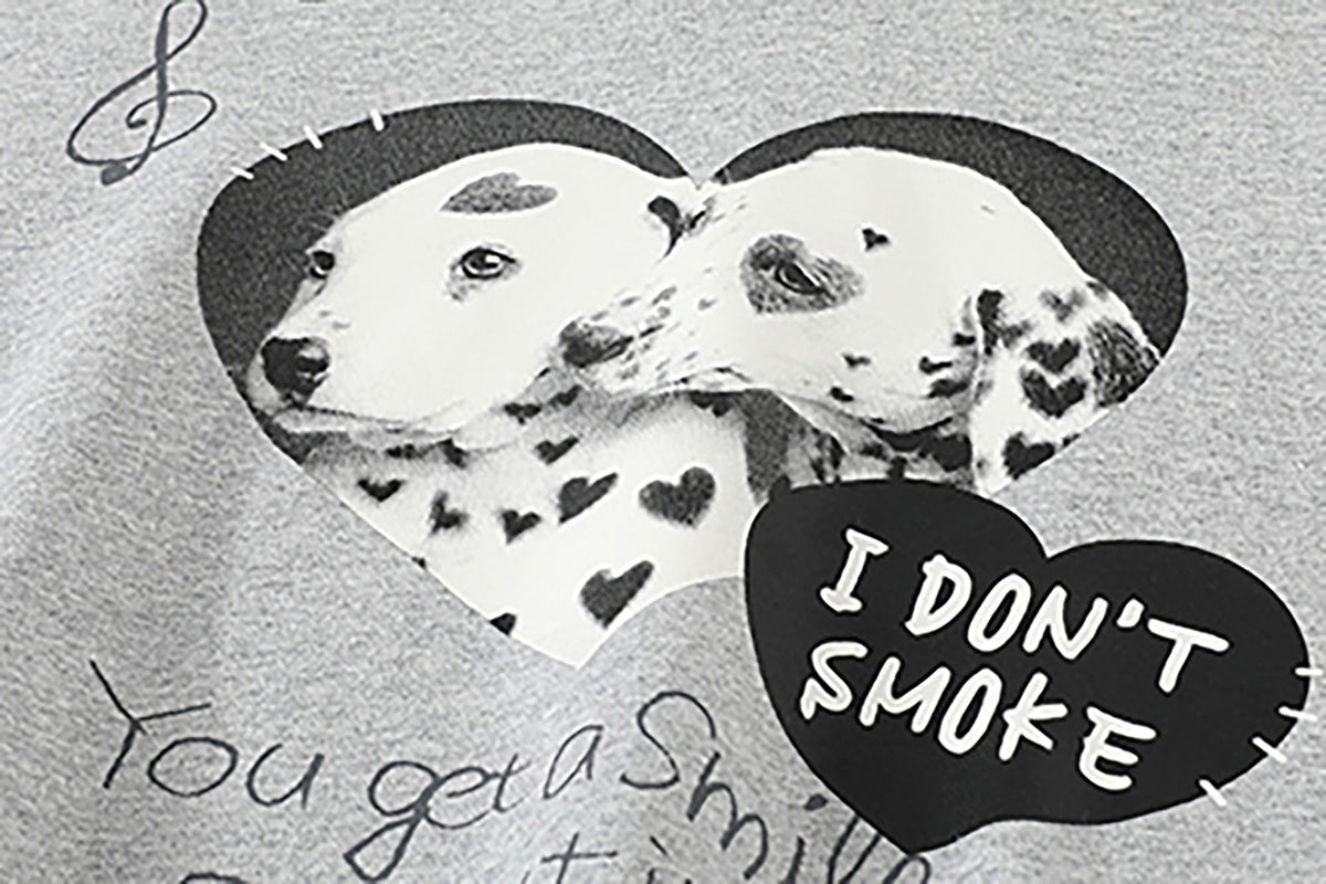 DONSMOKE Puppy Heart Doodle Hoodie