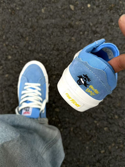 Afro-Embroidered Casual Skate Sneakers