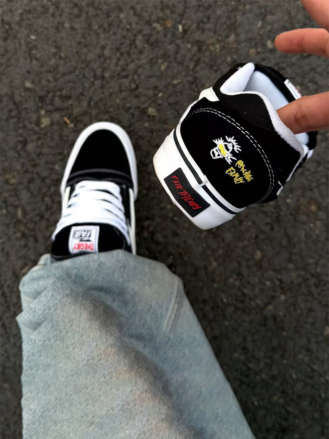 Afro-Embroidered Casual Skate Sneakers