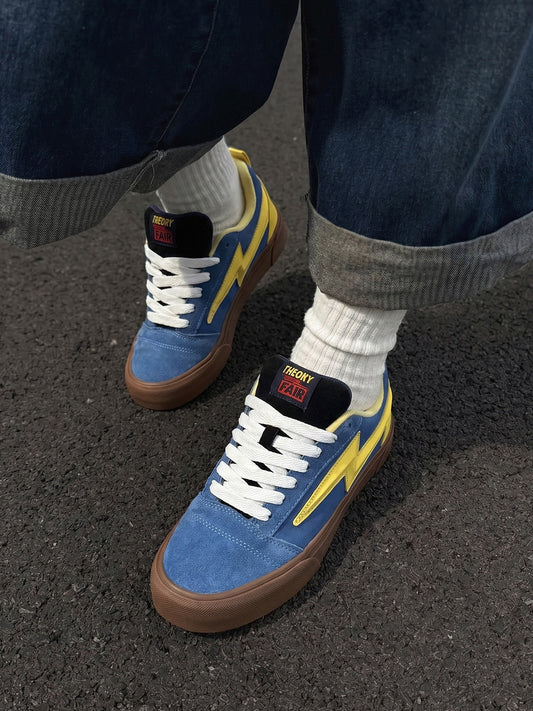 Lightning-Bolt Colorblock Skate Sneakers