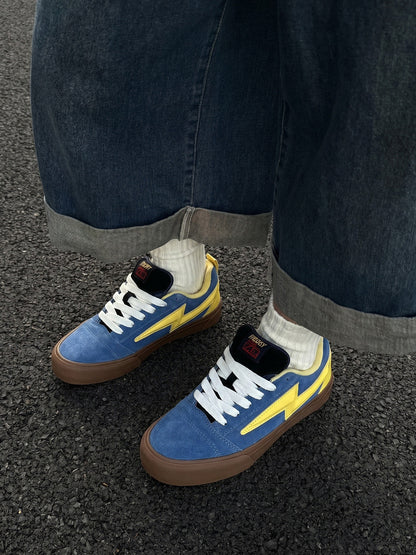 Lightning-Bolt Colorblock Skate Sneakers