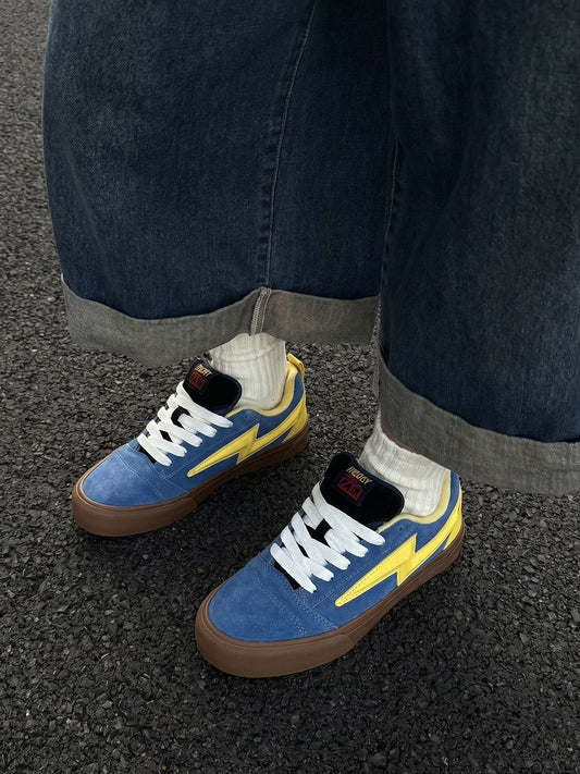 Lightning-Bolt Colorblock Skate Sneakers