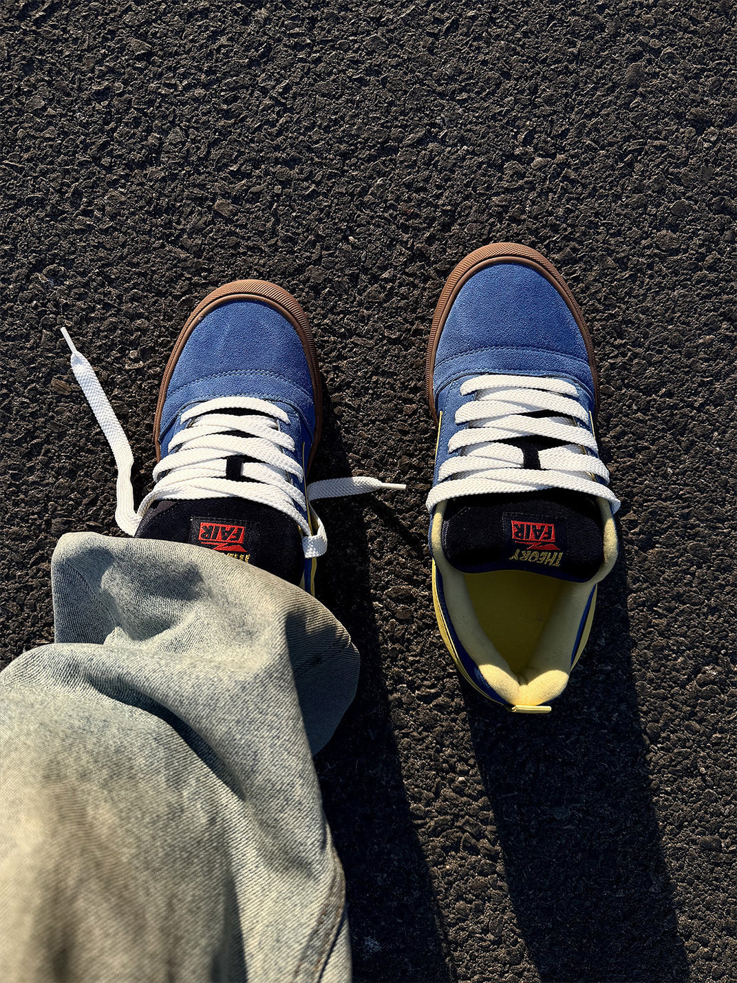 Lightning-Bolt Colorblock Skate Sneakers