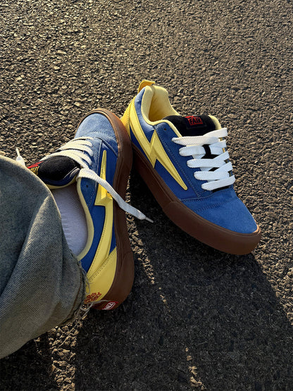 Lightning-Bolt Colorblock Skate Sneakers