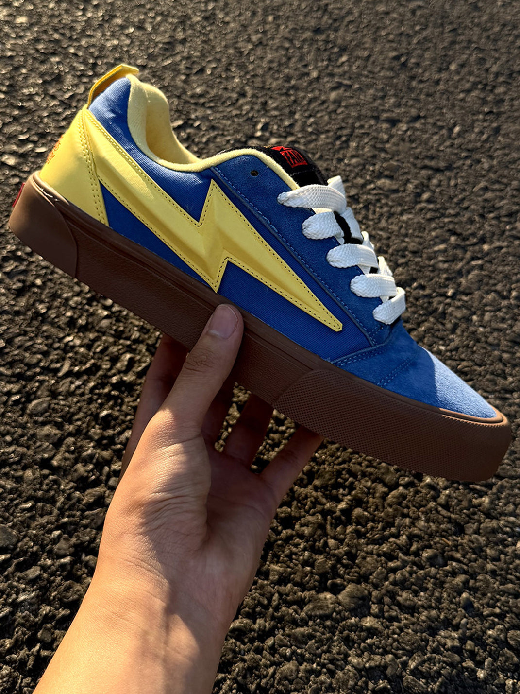 Lightning-Bolt Colorblock Skate Sneakers