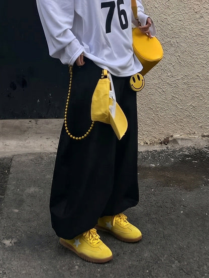 Star-Embroidered Yellow Suede Trainers
