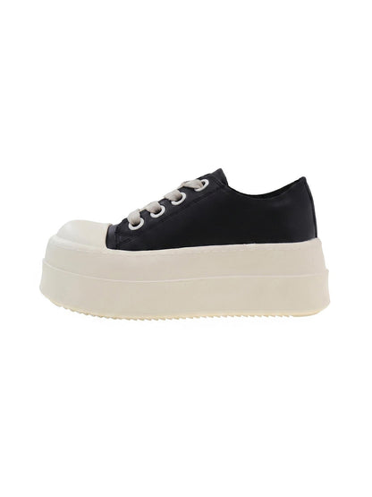 Oversized-Toe High-Low Platform Trainers