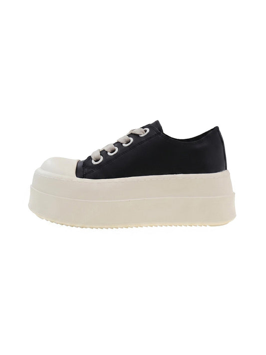 Oversized-Toe High-Low Platform Trainers