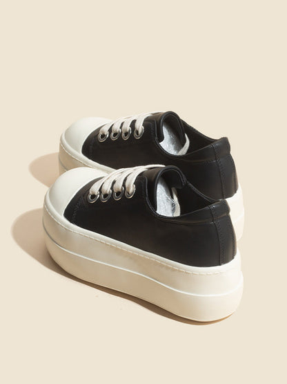 Oversized-Toe High-Low Platform Trainers