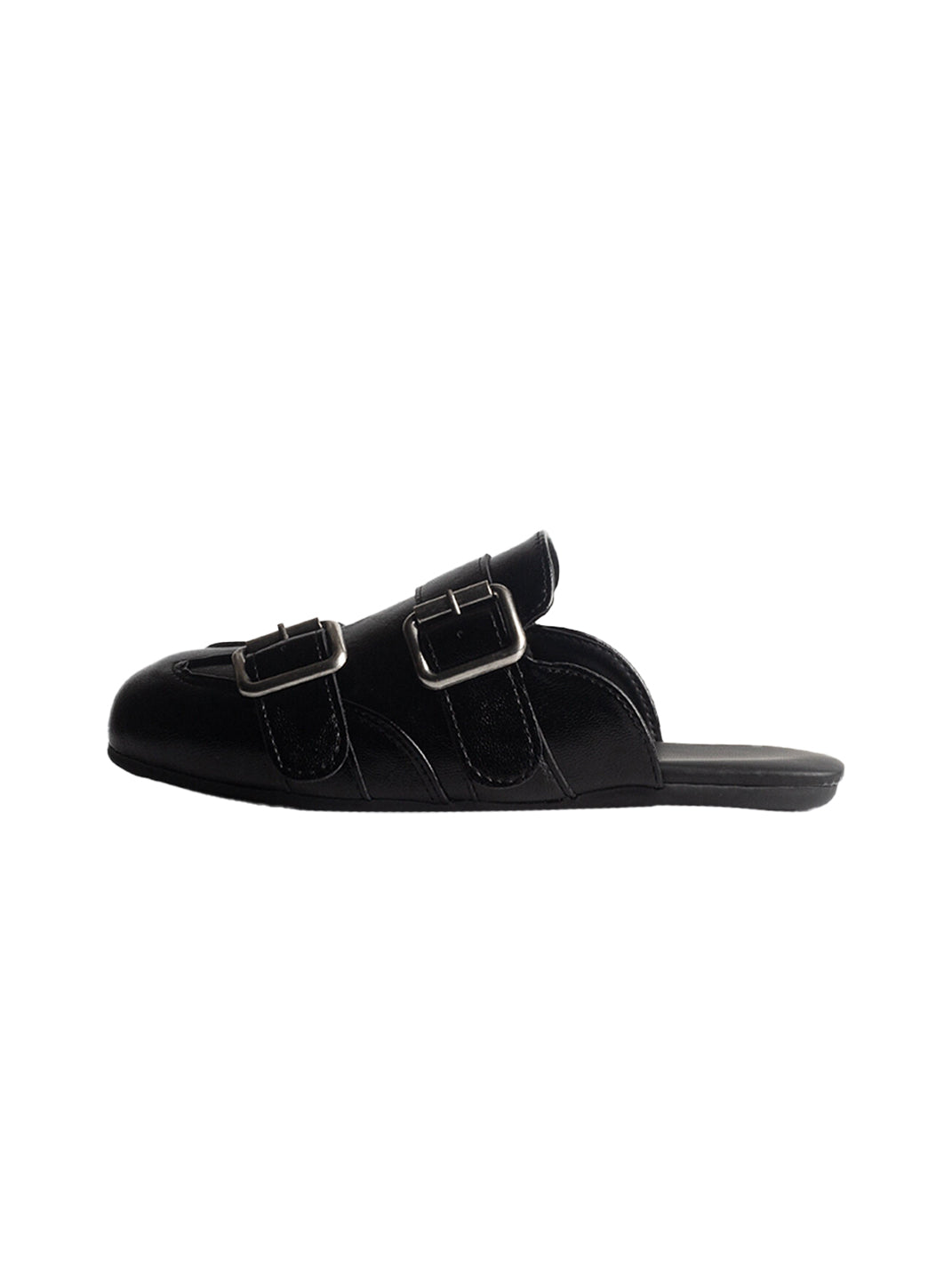 Convertible Triple-Strap Leather Loafers