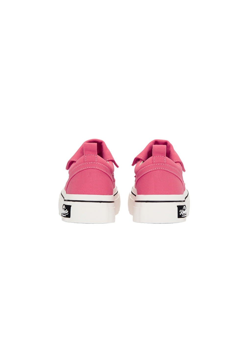 Raspberry Star-Panel Canvas Sneakers