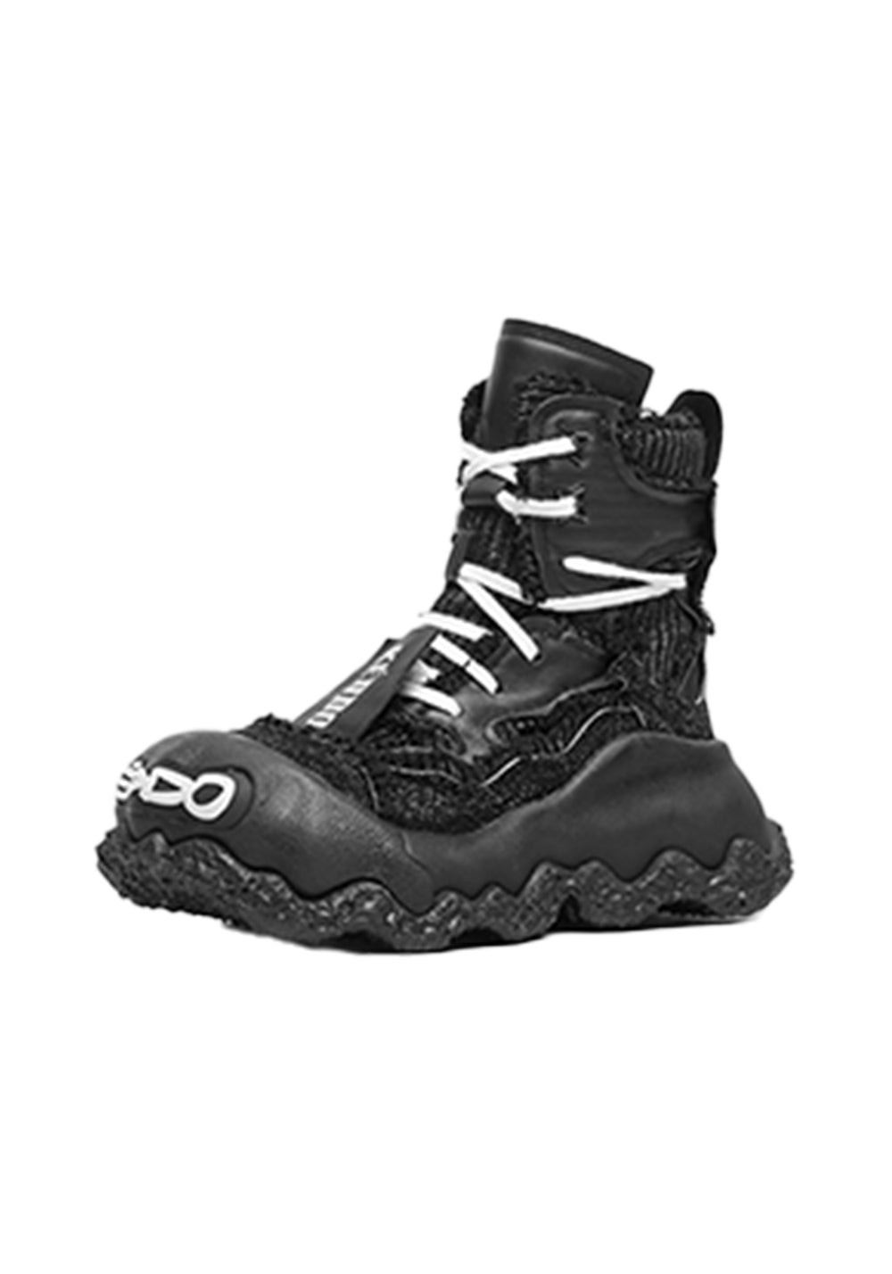Abstract-Splash Layered Platform Boots