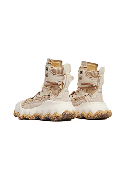 Abstract-Splash Layered Platform Boots