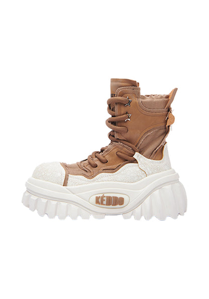 Sculpted-Sole Punk Platform Work Boots