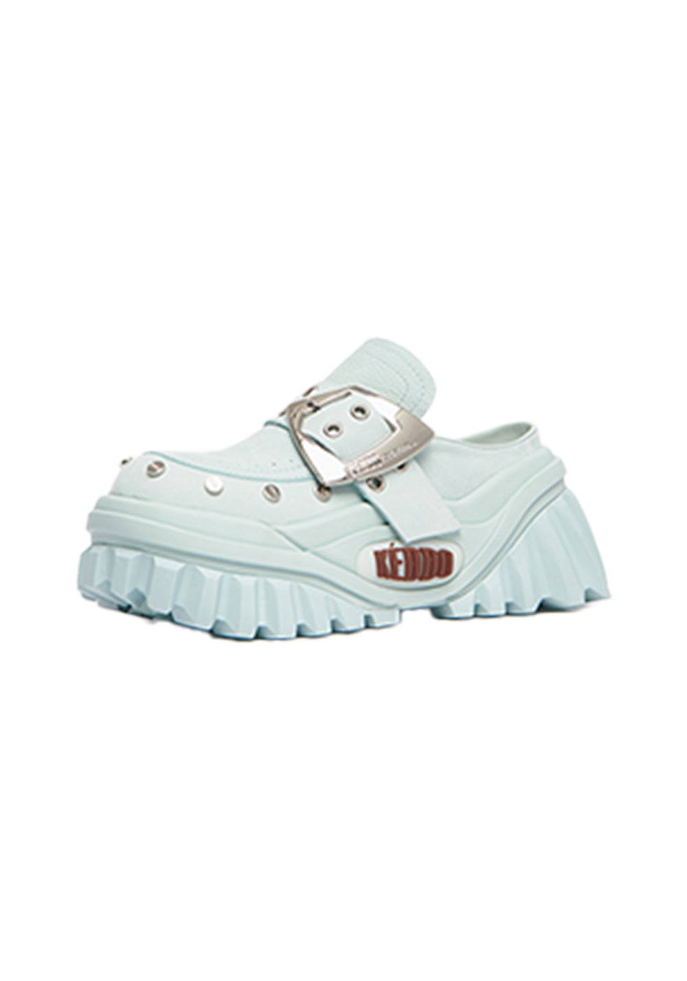 Studded Buckle Platform Mary Jane Shoes