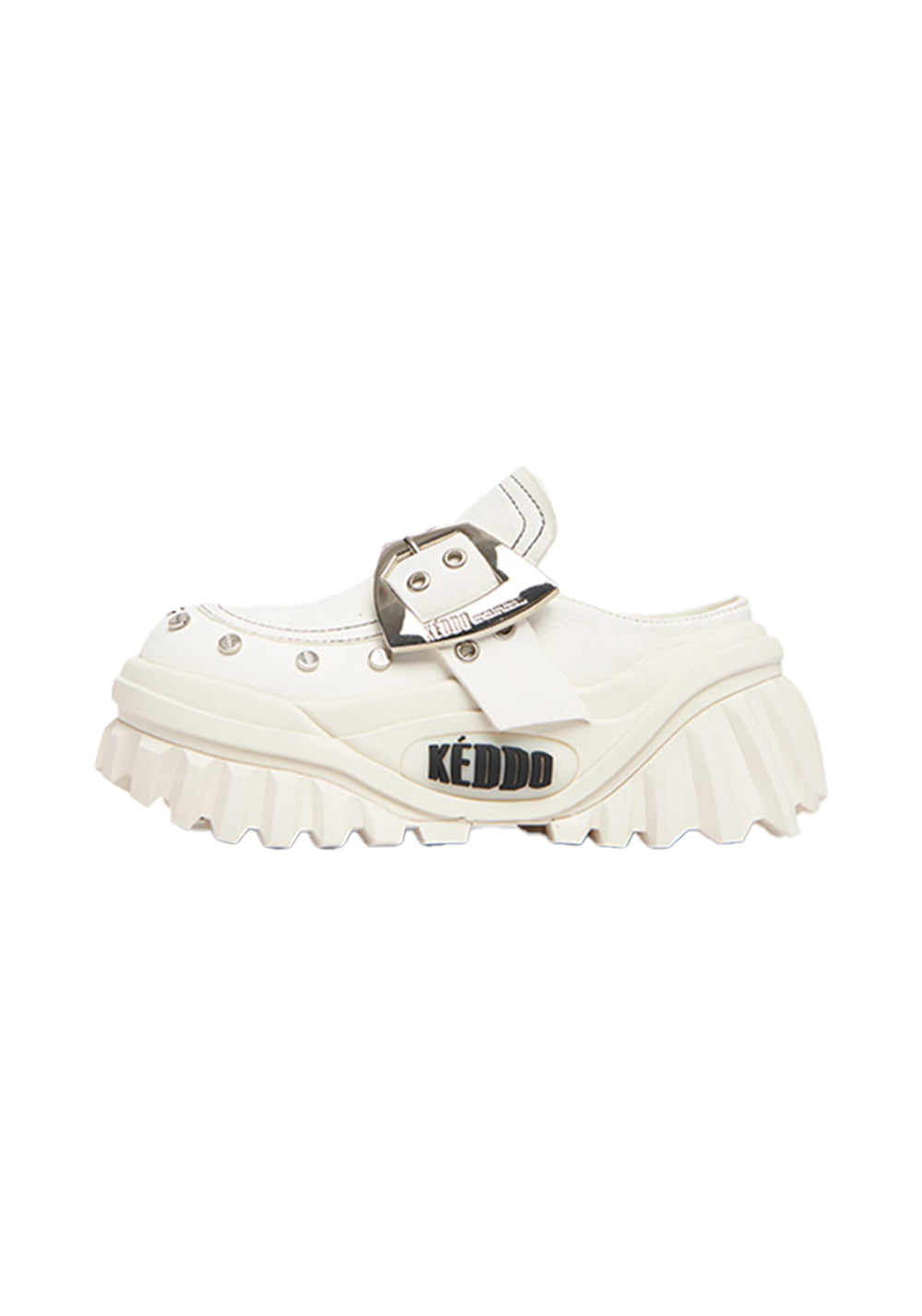 Studded Buckle Platform Mary Jane Shoes