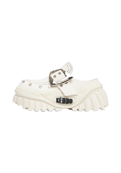 Studded Buckle Platform Mary Jane Shoes
