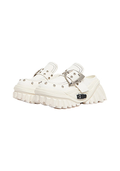 Studded Buckle Platform Mary Jane Shoes