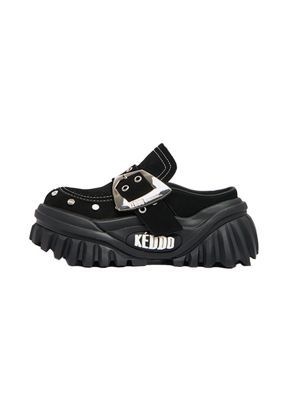 Studded Buckle Platform Mary Jane Shoes
