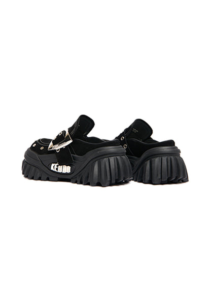 Studded Buckle Platform Mary Jane Shoes