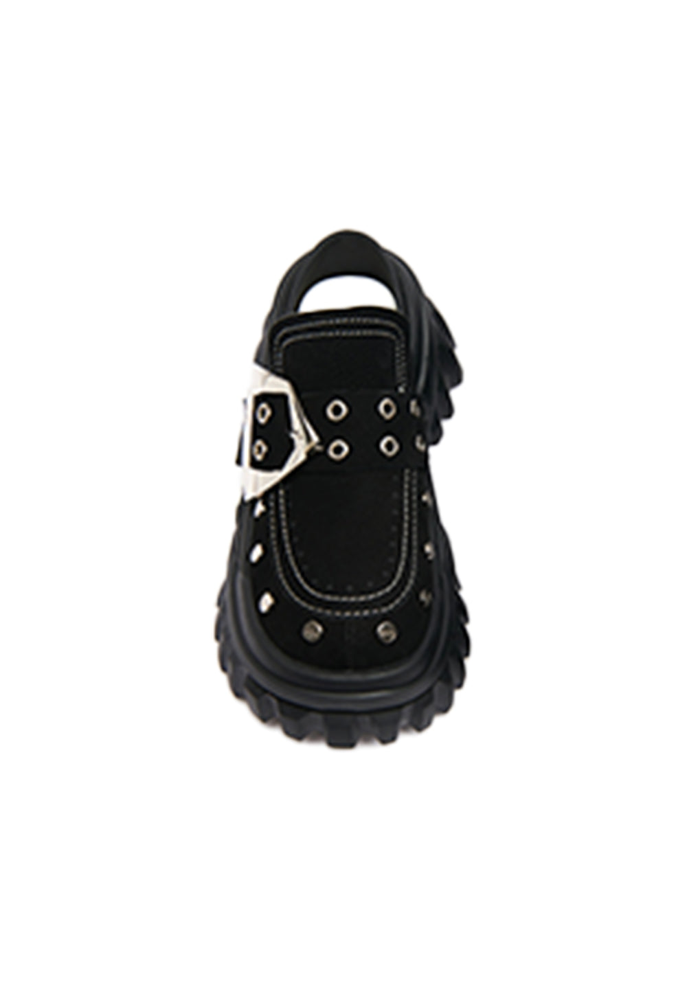 Studded Buckle Platform Mary Jane Shoes