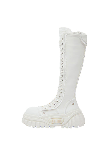 Tall Lace-Up Platform Riding Boots