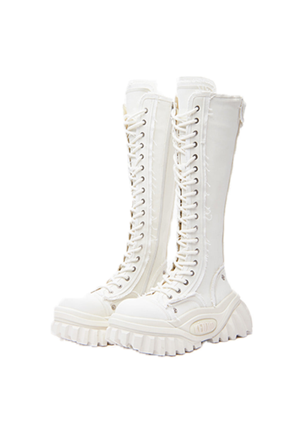 Tall Lace-Up Platform Riding Boots