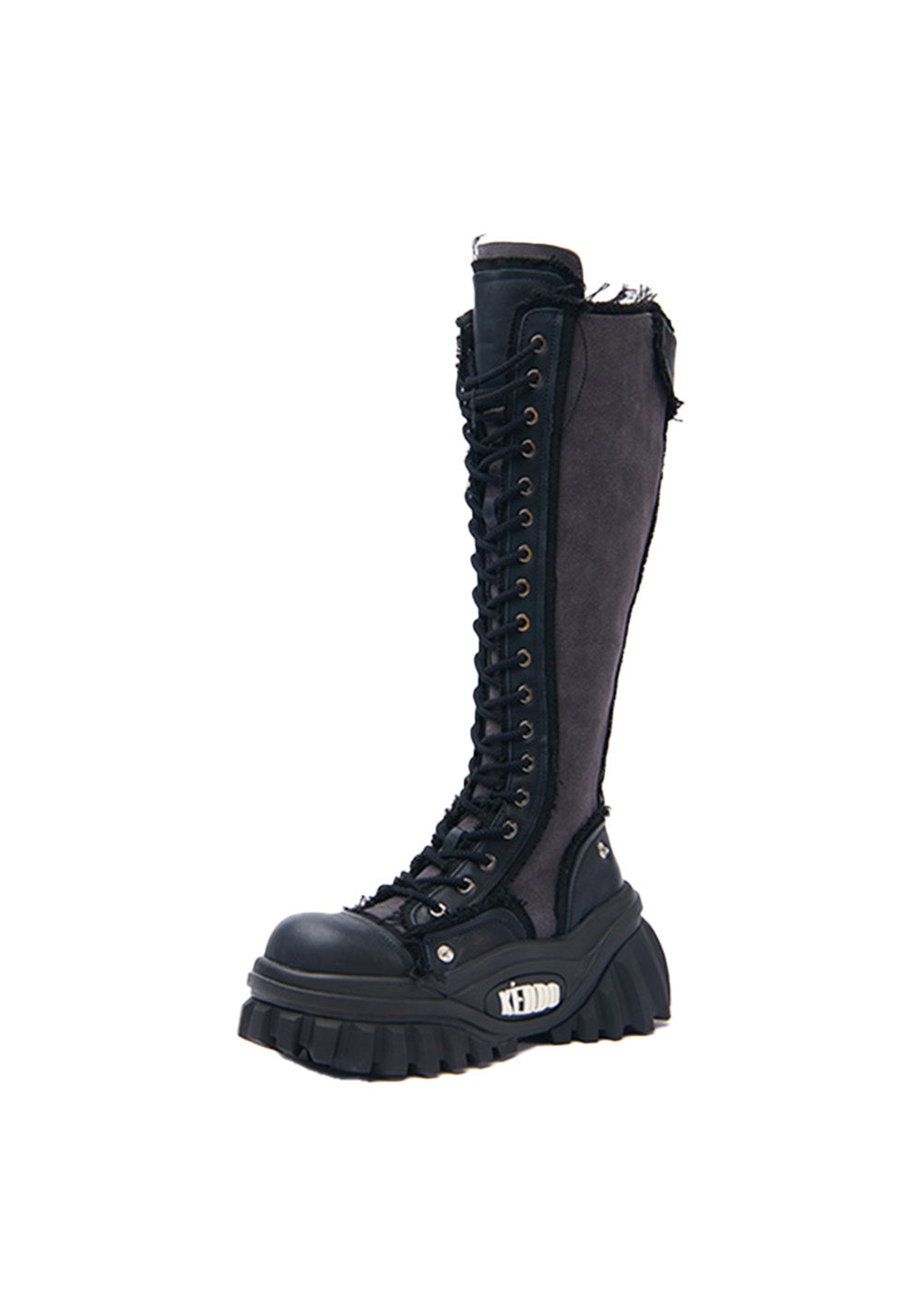 Tall Lace-Up Platform Riding Boots