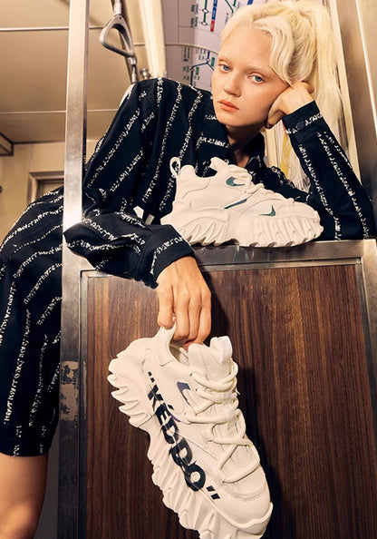 COSMIC Graphic Sculpted-Sole Platform Shoes