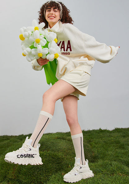 COSMIC Graphic Sculpted-Sole Platform Shoes