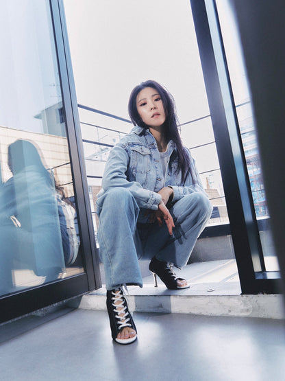 Lace-Up Peep-Toe Stiletto Ankle Boots