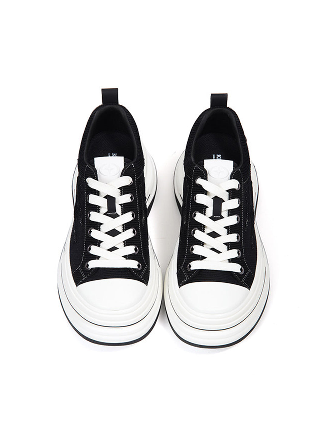Black 7 cm Layered-Platform Canvas Sneakers
