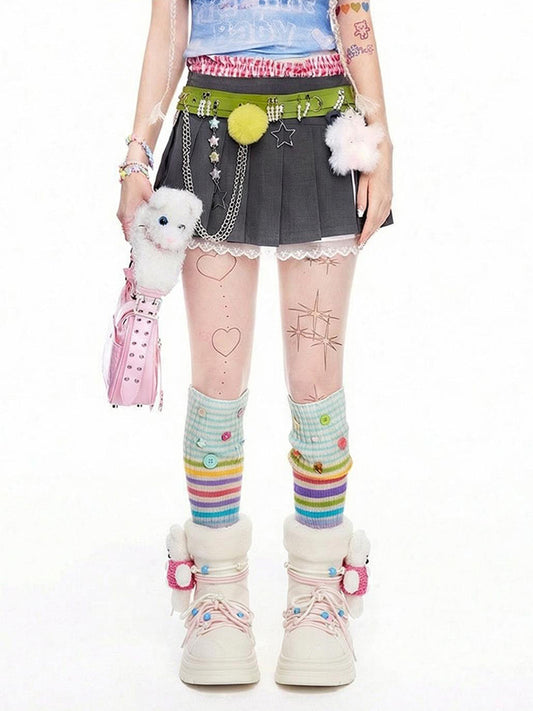 White Teddy-Lined Chunky Winter Boots