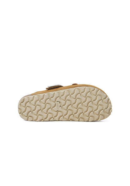 Charm-Embellished Perforated Brown Clogs