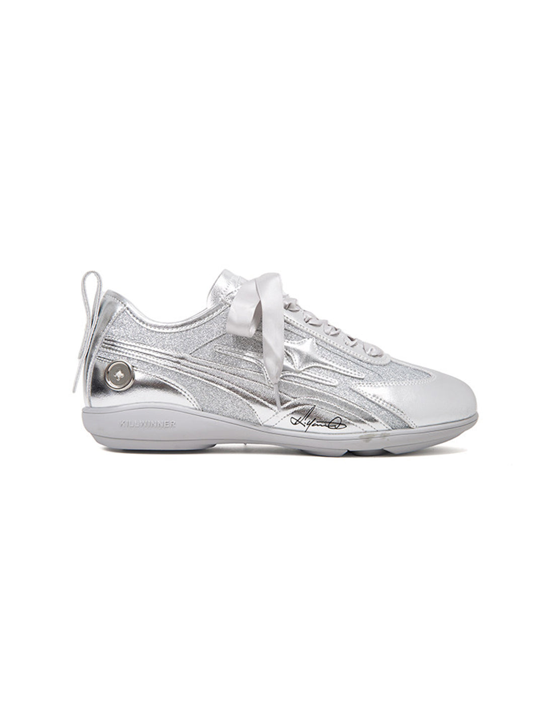 Silver Sculpted-Panel Athletic Trainers