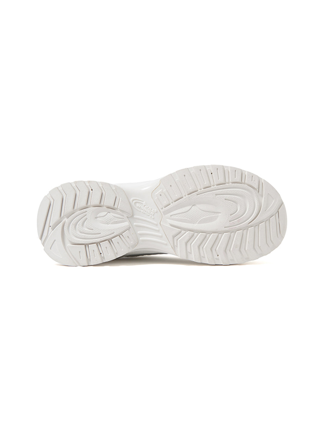 White Mesh Sculpted-Sole Runner Sneakers