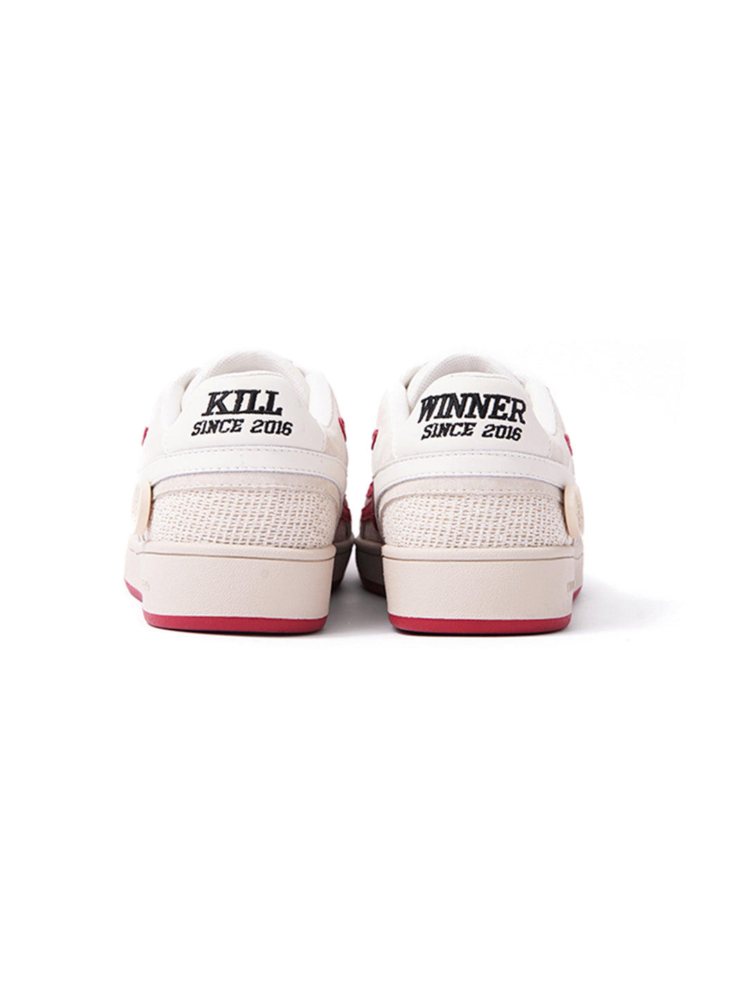 Red-Accent Retro Training Sneakers