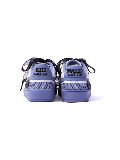 Wisteria Bow-Lace Retro Court Sneakers